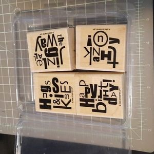Alphabet Soup Stampin Up set of 4 from 2006